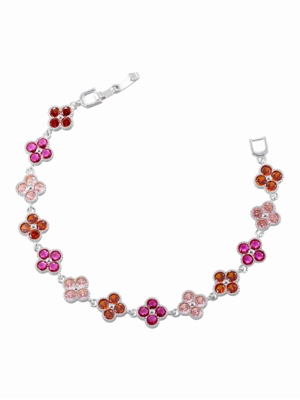 Multicolor Clover Link Bracelet NWT Gold Plated Pick 1